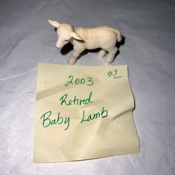SCHLEICH LAMB Standing Sheep Baby Animal Farm Figure 2003 Retired #2 - Picture 2 of 3
